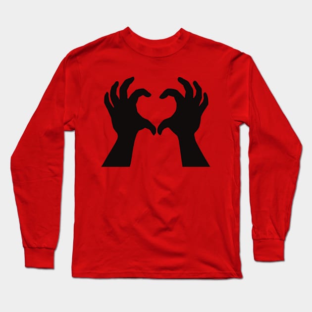 Hands making the sign of love, a heart Long Sleeve T-Shirt by marina63